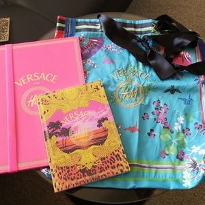 Versace soft tote & notebook set